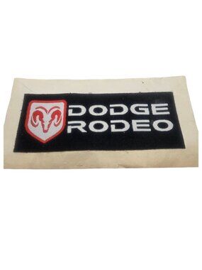 Dodge Rodeo Patch Hat Shirt Iron On Cowboy Western Black Red New Old Stock Vtg